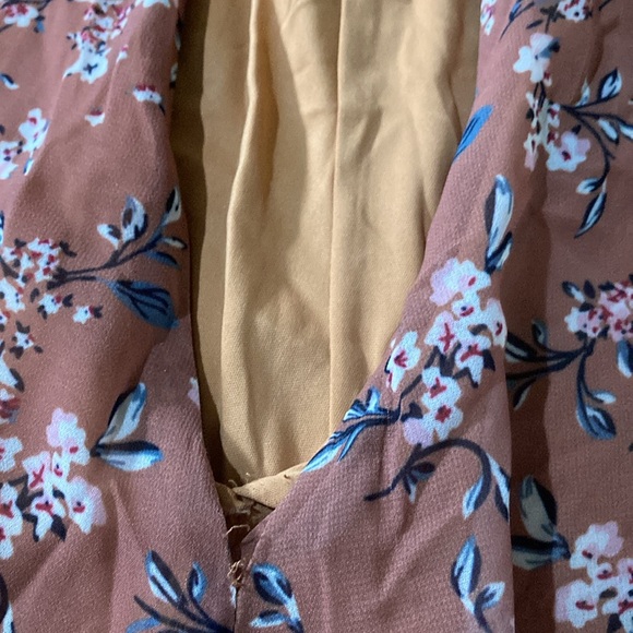 Anthropologie James Coviello Floral V-Neck Dress in Rust - Picture 8 of 10